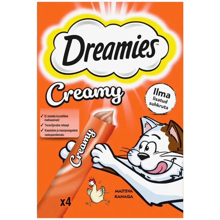 Dreamies kassidele maius Creamy Kana 4x10g