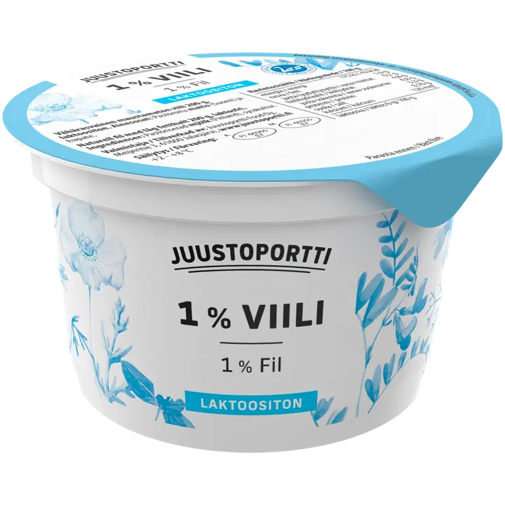 Juustoportti viili 1% 200 g maustamaton laktoositon