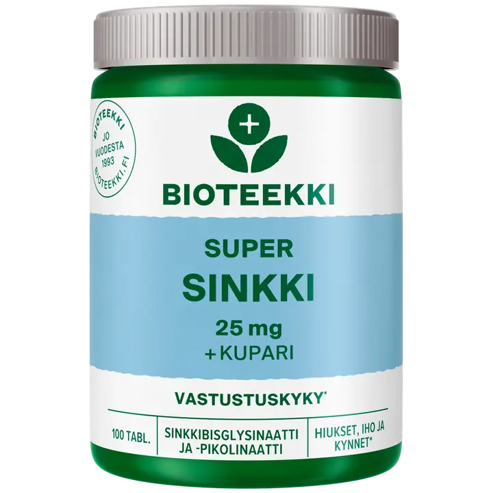 Bioteekki Super Sinkki ravintolisä 100 tabl.