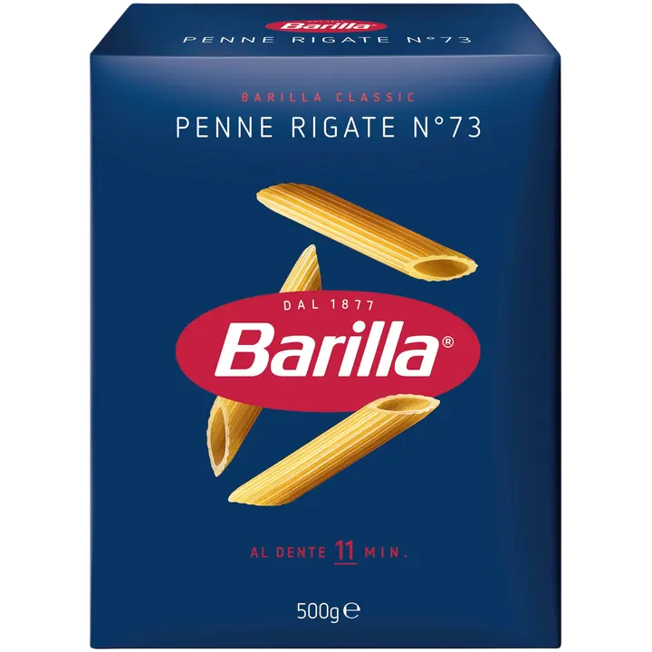 Barilla Penne Rigate No73 durumvehnästä valmistettu pasta 500g