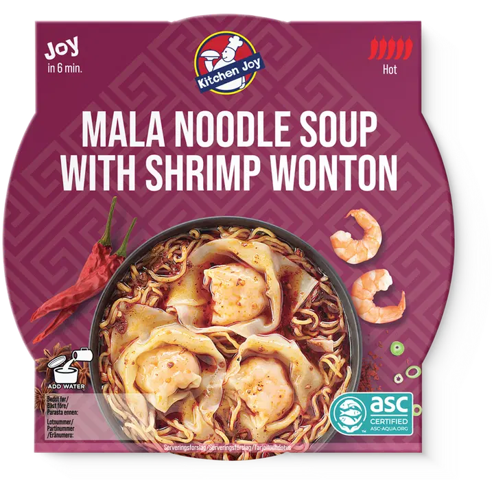 Kitchen Joy Mala Wonton nuudelikeitto katkaravuilla 240g