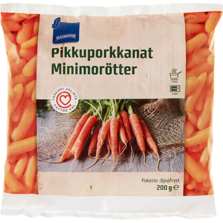 Rainbow 200g pikkuporkkanat pakaste