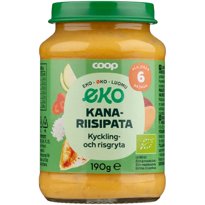 Coop kana-riisipüree 6k, 190g