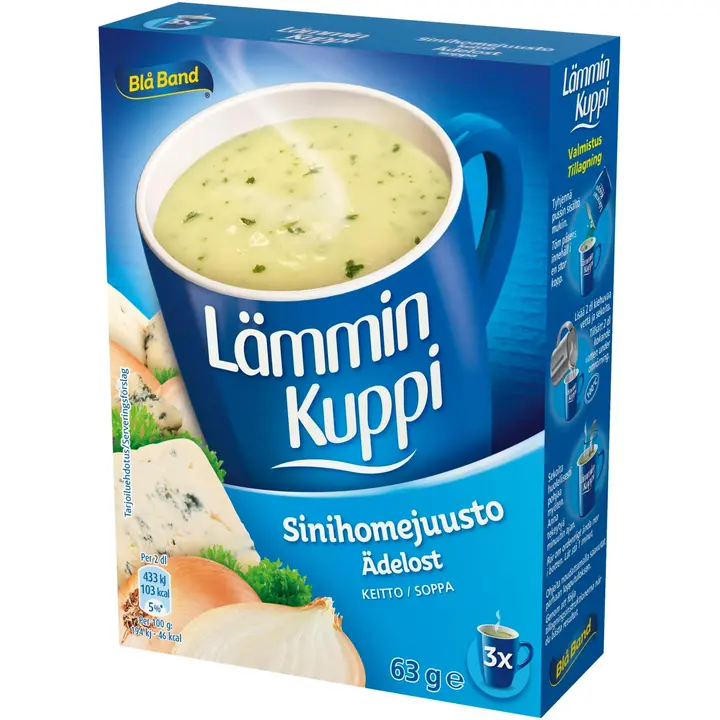 Blå Band Lämmin Kuppi vähälaktoosinen Sinihomejuustokeitto 3x21g
