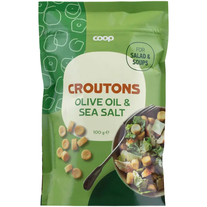 Coop oliiviöljyä ja merisuolaa sisältävät krutongit 100 g
