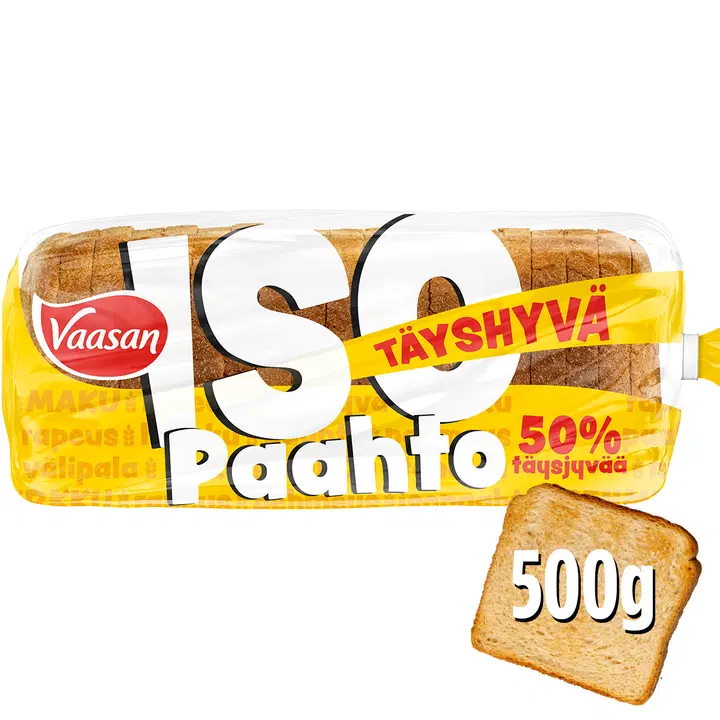 Vaasan ISOpaahto Täyshyvä 500g paahtoleipä