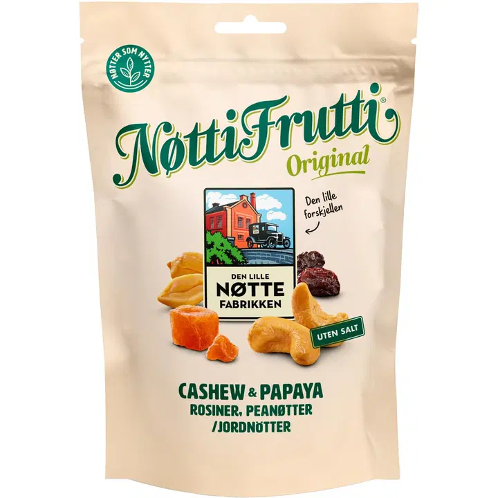 Den Lille Nøttefabrikken Nøtti Frutti Pähkinä-hedelmäsekoitus 190g