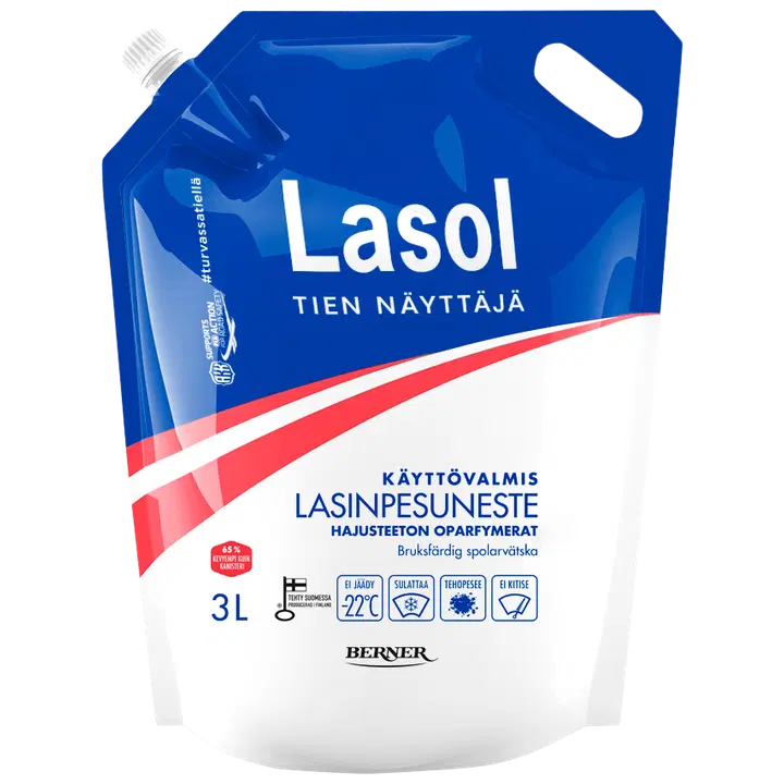 Lasol 100 3L käyttövalmis lasinpesuneste -22C