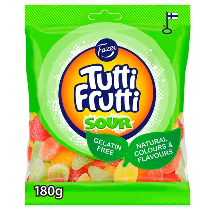 Fazer Tutti Frutti Sour kummikommid 180 g