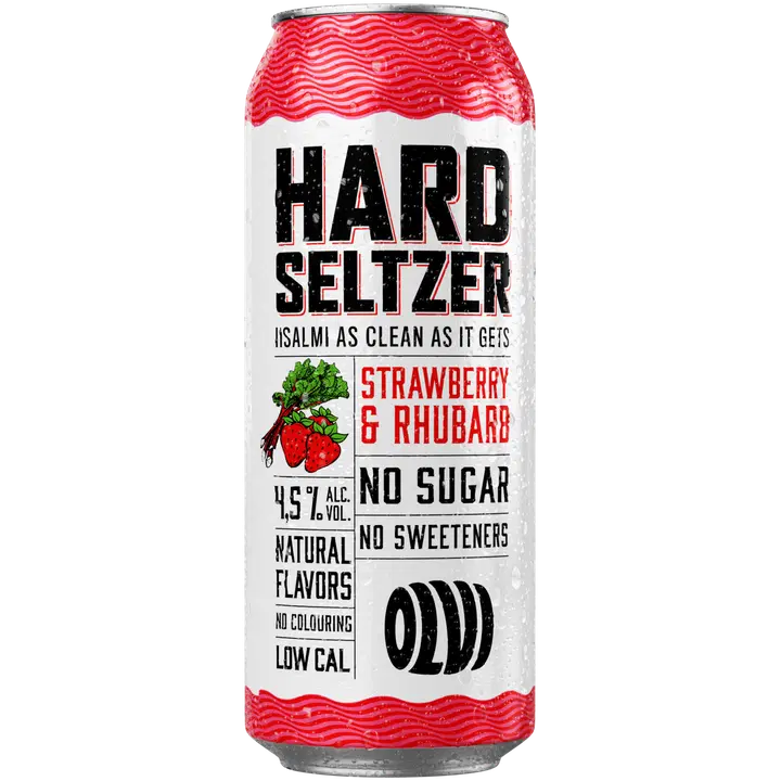 OLVI Hard Seltzer Strawberry-Rhubarb 4,5 % 0,5 l tlk