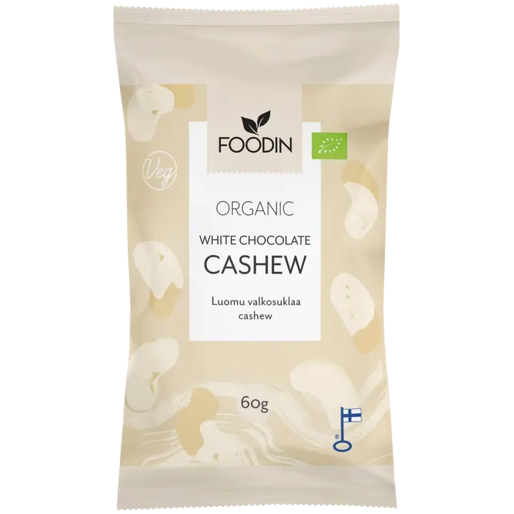 Foodin Valkosuklaacashew luomu 60g