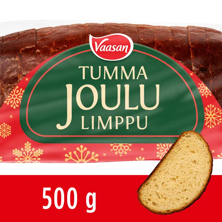 Vaasan Tumma Joululimppu 500g viipaloitu maustettu sekaleipä