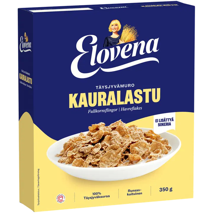 Elovena 350g kauralastu täysjyvämuro