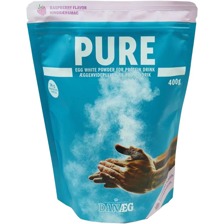 Pure vadelman makuinen kananmunan valkuaisjauhe 400 g