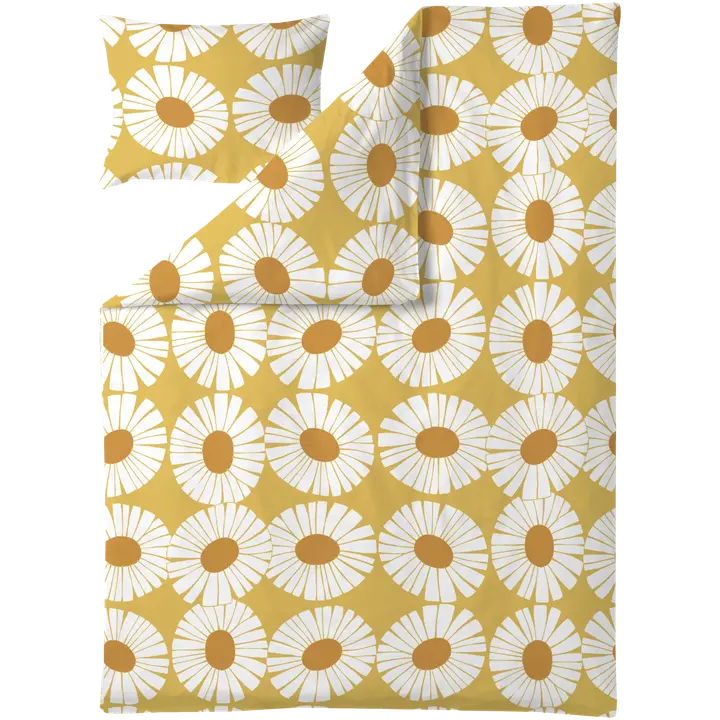 Voodipesukomplekt Valgus 150x210+50x60 kollane