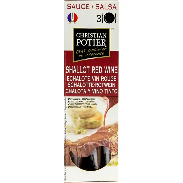 Christian Potier 3x50g punaviinikastike