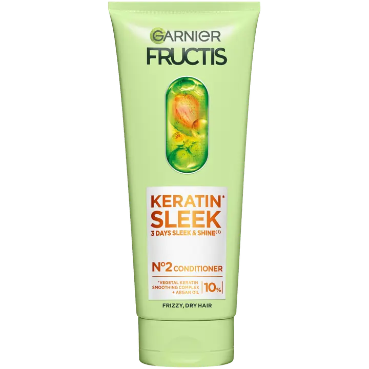 Garnier Fructis Keratin Sleek Hoitoaine pörröisille hiuksille 200 ml