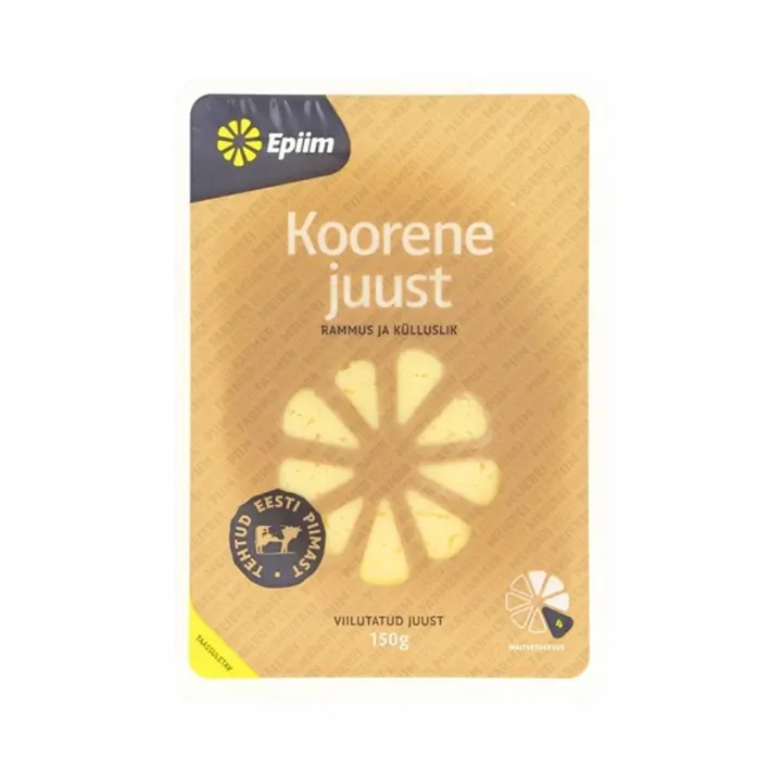 Koorene juust, viilutatud, 150 g