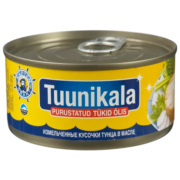 Kapten Grant tuunikala purustatud tükid õlis 185 g