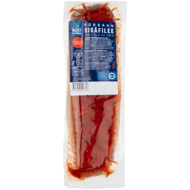 Kotimaista porsaan sisäfilee maustettu n. 600 g