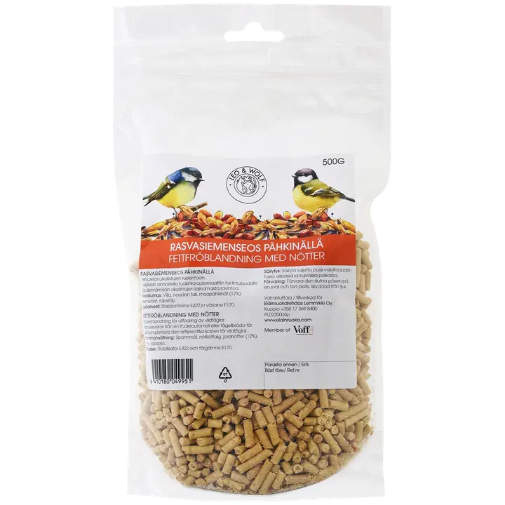 Leo & Wolf Rasvasiemenseos pähkinällä rehuseos ulkolinnuille 500g