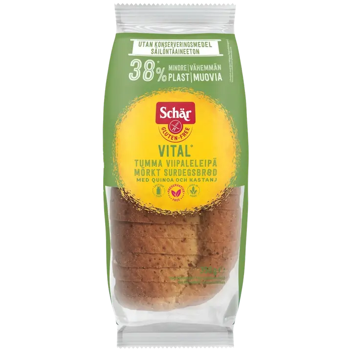 Schär Vital tumma viipaleleipä 350g gluteeniton