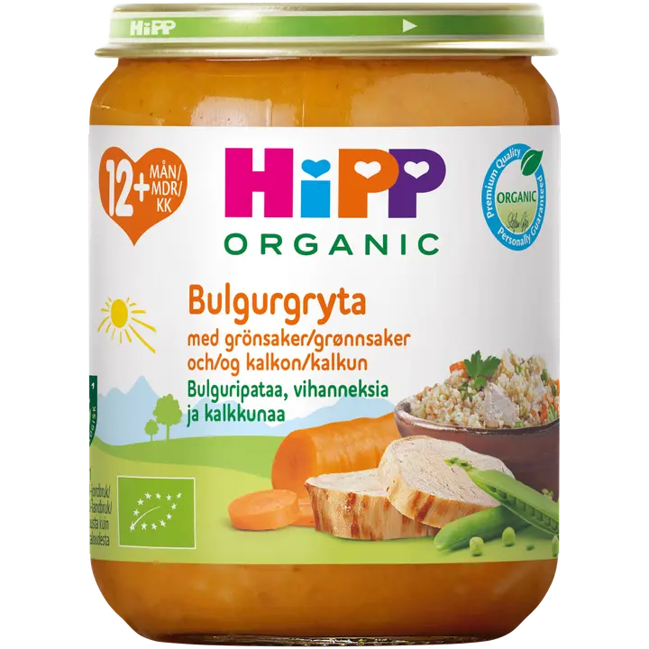 HiPP Bulguripataa, vihanneksia ja kalkkunaa 250g 12kk luomu
