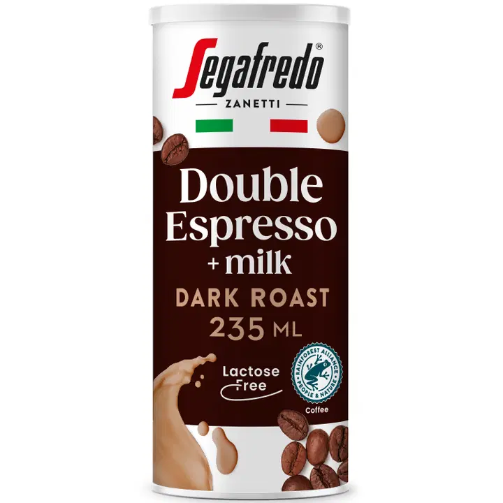 Segafredo Double Espresso+Milk maitokahvijuoma 235ml laktoositon RAC