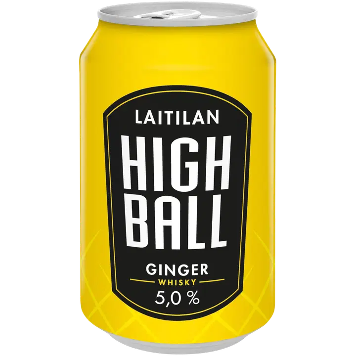 Laitilan Highball Ginger 5,0 til-% 0,33L viskipohjainen inkiväärinmakuinen alkoholijuomasekoitus