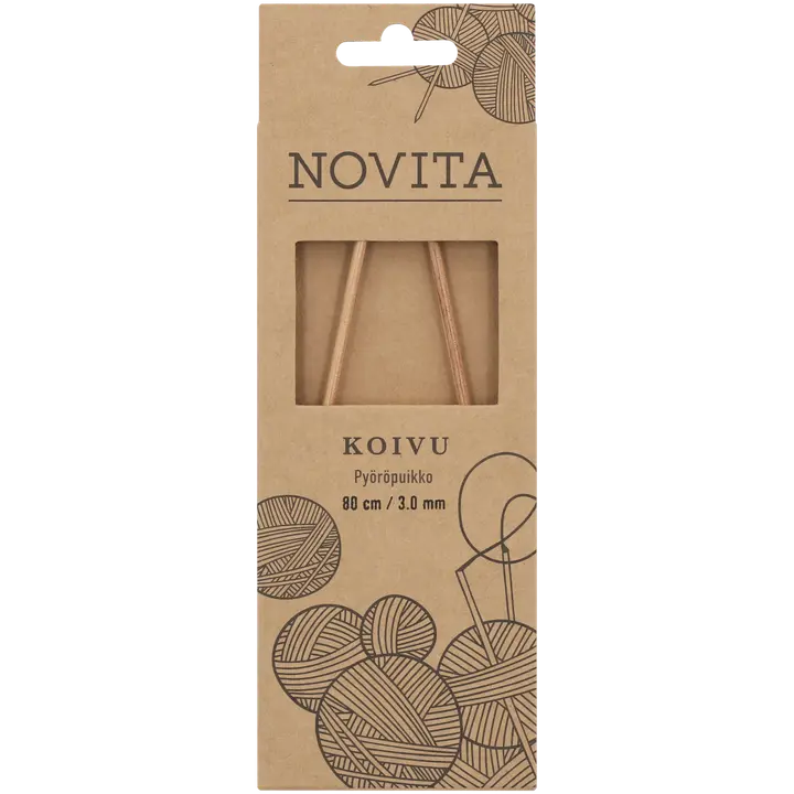 Novita Pyöröpuikko koivu 80cm - 3mm