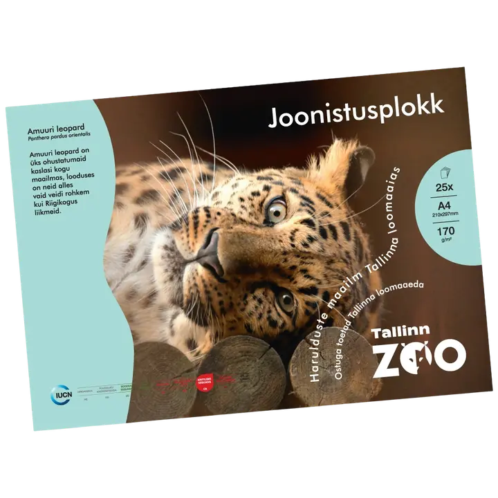 Joonistusplokk loomaaed a4/170g 25 lehte