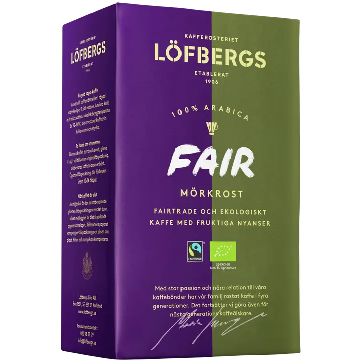 Löfbergs Fair Mörkrostat Kahvi 450g Reilu Kauppa Luomu