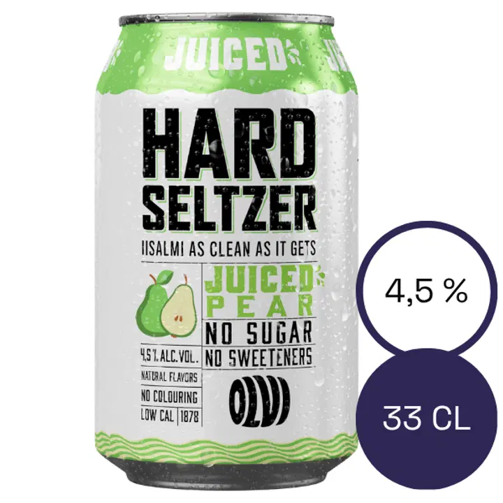 OLVI Hard Seltzer Juiced Pear 4,5 % 0,33 l burk