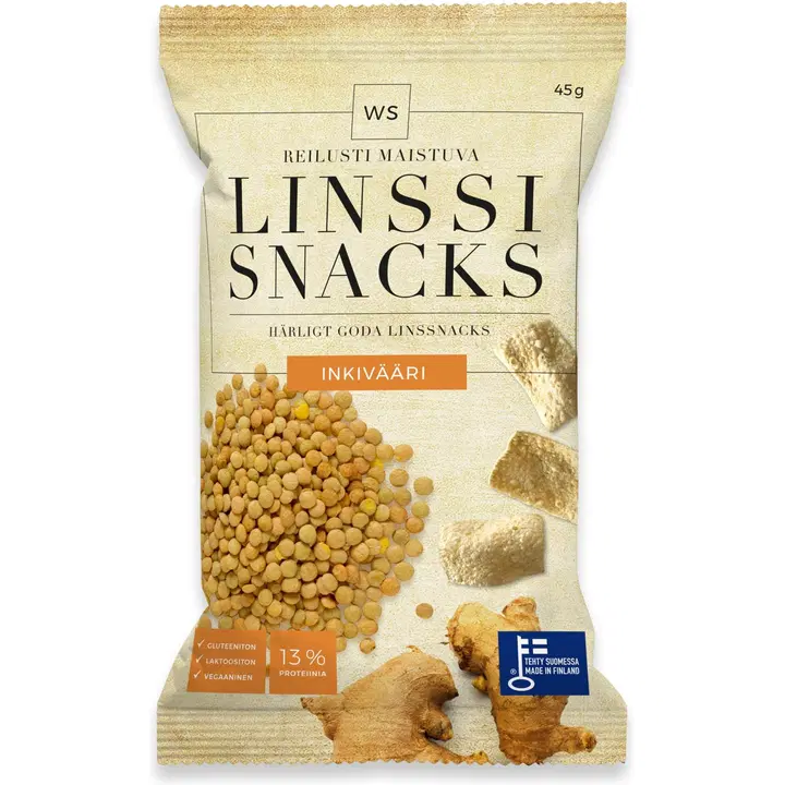 Weekend Snacks Linssi Snacks Inkivääri 45g