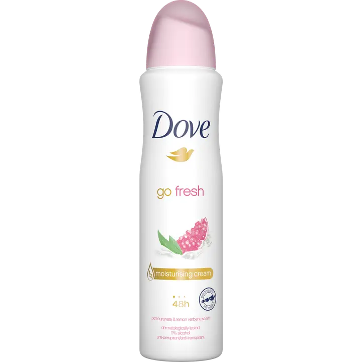 Dove Go Fresh Pomegranate Antiperspirantti Deodorantti Spray 48 h suoja Hellävarainen iholle 150 ml