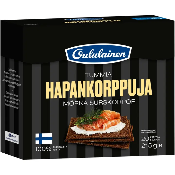 Fazer Oululainen Tumma hapankorppu 215g