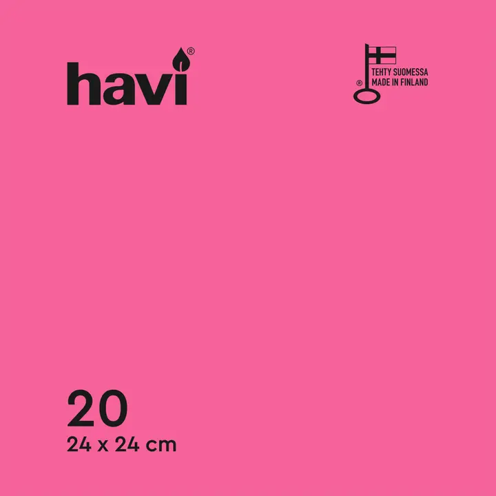 Havi lautasliina tissue fuksia 24cm 20kpl