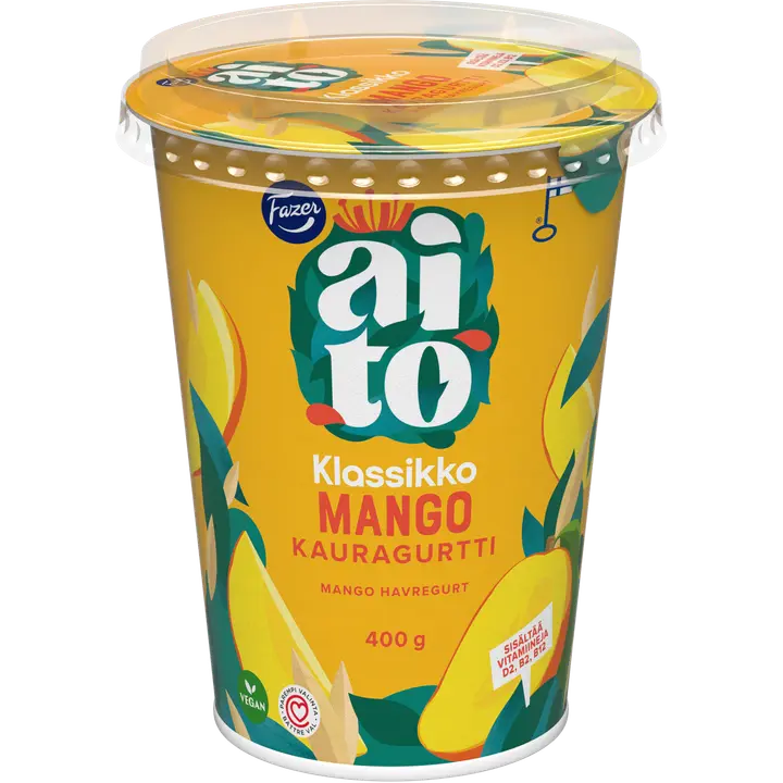 Fazer Aito Kauragurtti Mango 400 g, fermentoitu kauravälipala