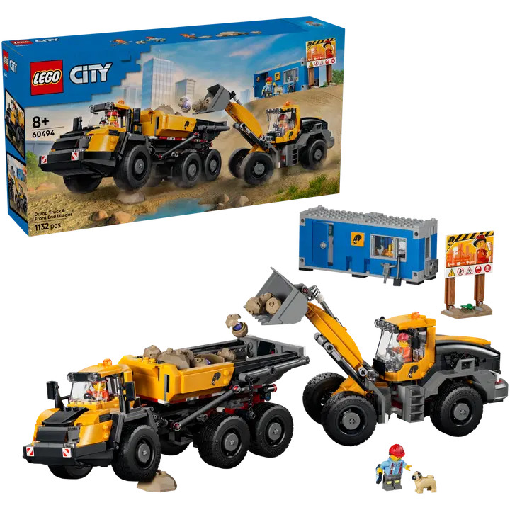 LEGO® City Big Vehicles 60494 Kippiauto ja etukuormaaja