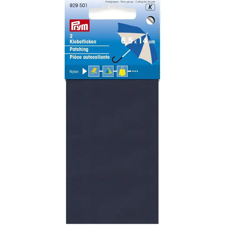 Prym nylonpaikka itseliimautuva 2kpl 6,5x14cm tummansininen