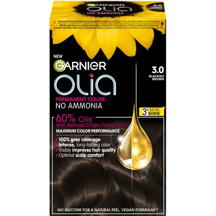 Garnier Olia 3.0 Soft Black kestoväri 174ml