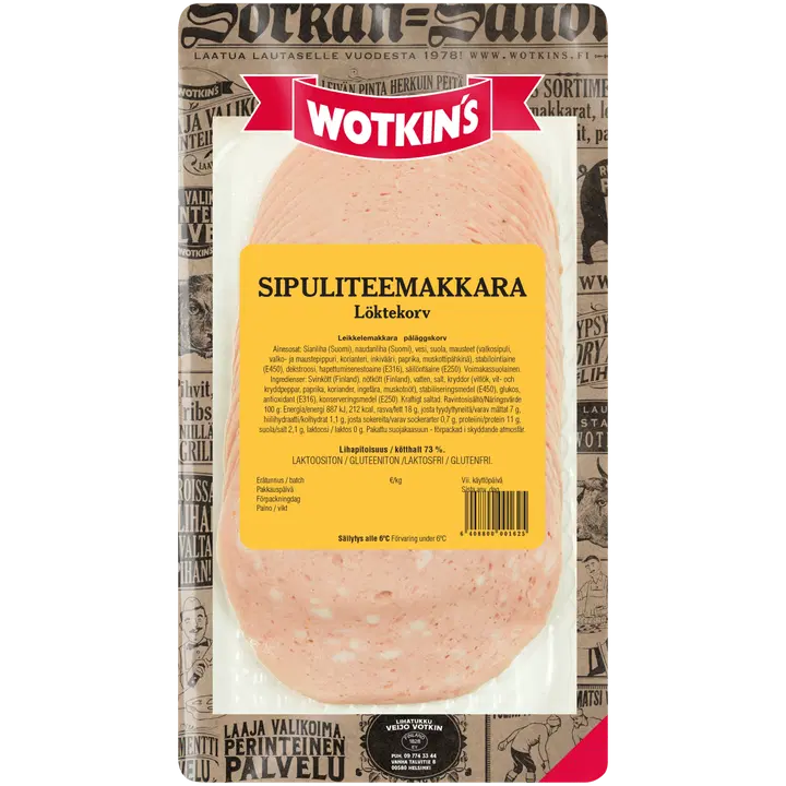 Chef Wotkins sipuliteemakkara leikkelemakkara 150 g