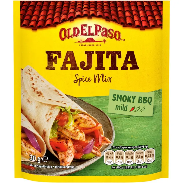 Old El Paso 30g Fajita Spice Mix maustesekoitus Smoky BBQ