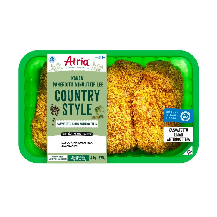Atria kanan paneroitu minuuttifilee country style 570g