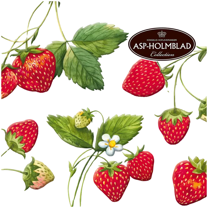 ASP Lautasliina mansikat valkoinen 33cm