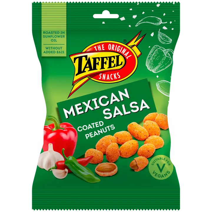 Taffel Mehhiko salsa maitselised röstitud maapähklid, 140g