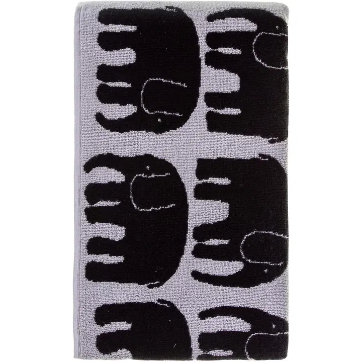 Finlayson kylpypyyhe Elefantti 70x150cm musta/harmaa