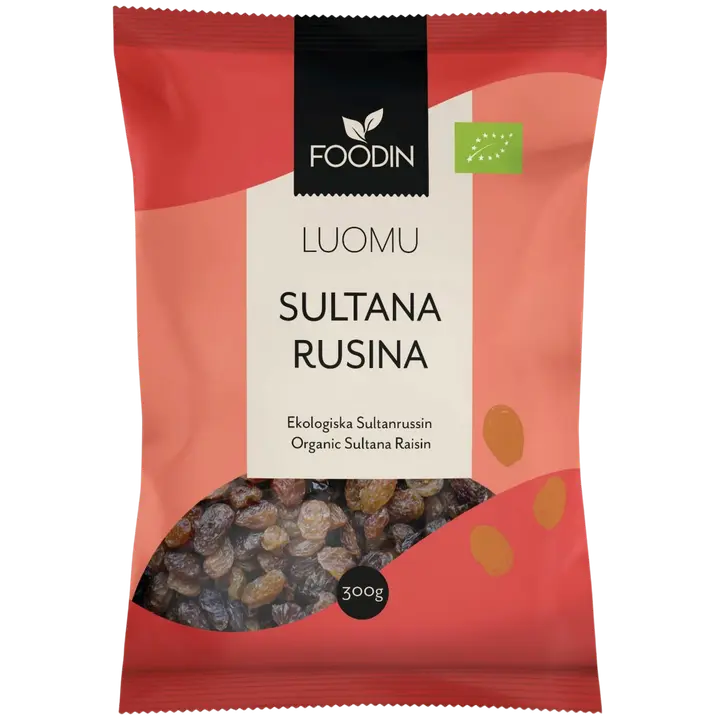 Foodin Sultana rusina, luomu 300g