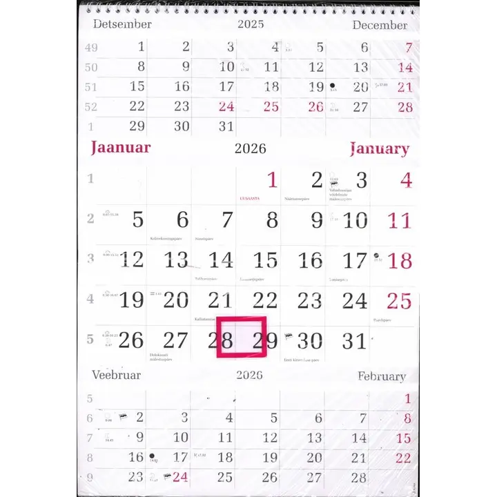 Kalender Trio 12A