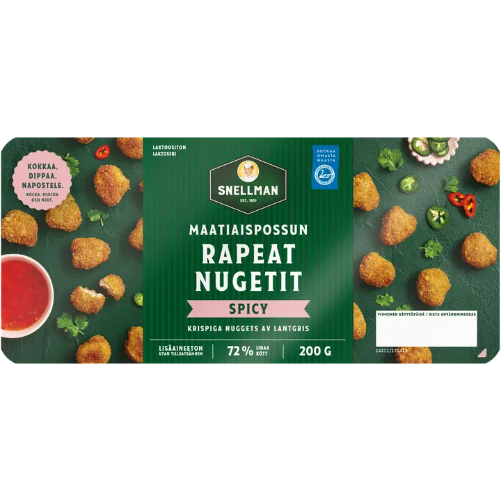 Snellman Maatiaispossun rapeat nugetit spicy 200g